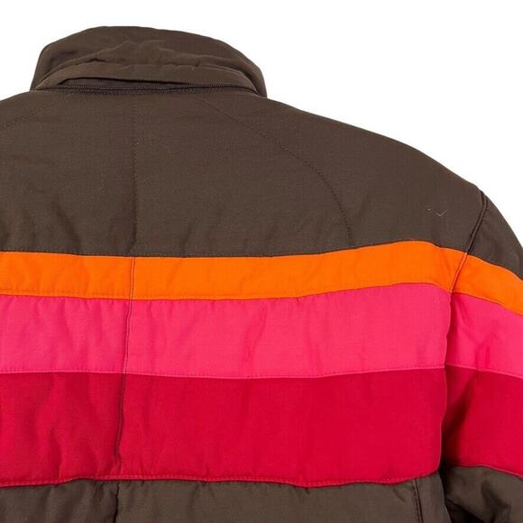 Nike Fit Storm ACG Womens Brown Pink Puffer Winter Jacket Coat Snowboard M - Picture 11 of 16